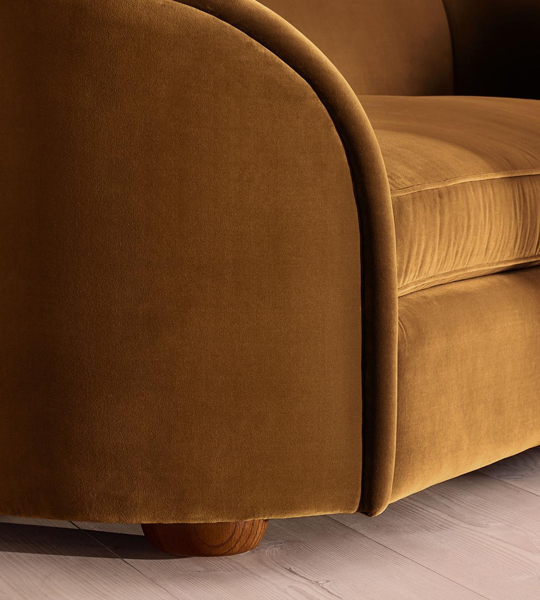 Conall Three Seater Sofa - Velvet - Mustard - US - Images - Image 6