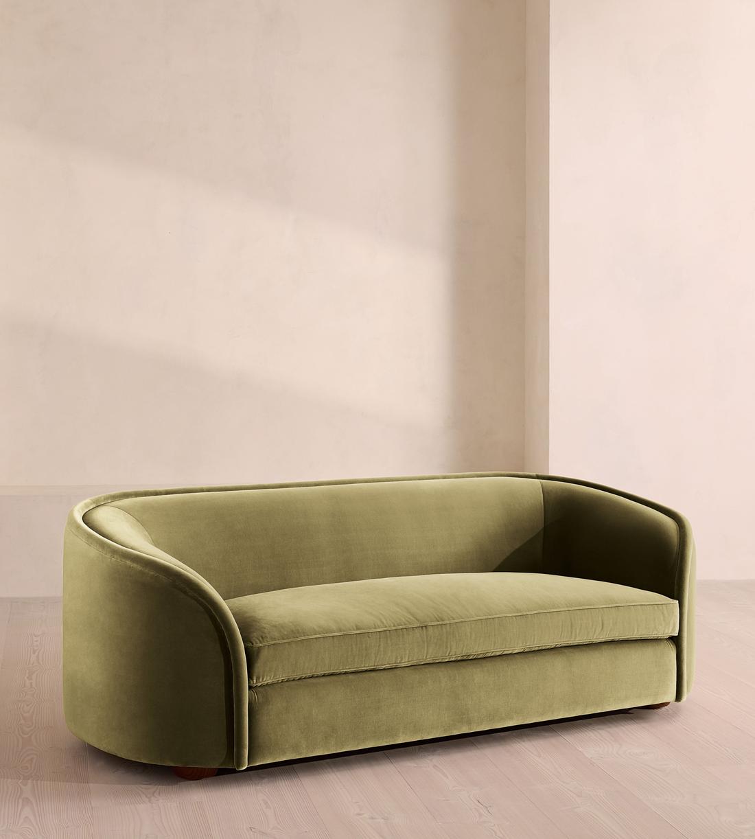 Conall Three Seater Sofa - Velvet - Lichen - Listing - Image 1