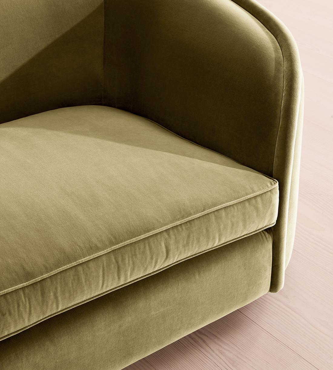 Conall Three Seater Sofa - Velvet - Lichen - Images - Image 5