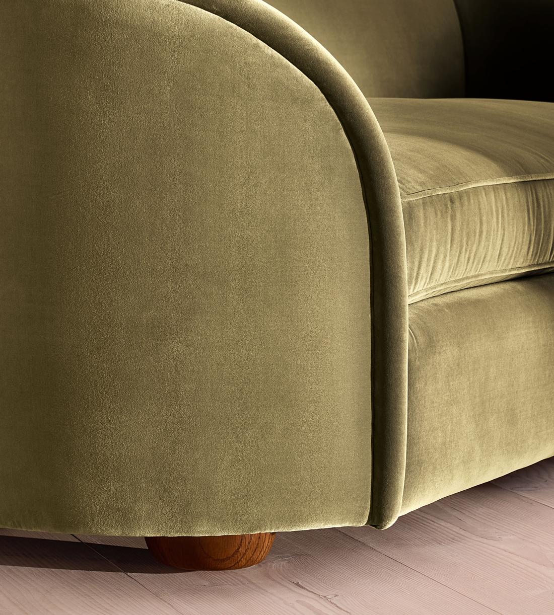 Conall Three Seater Sofa - Velvet - Lichen - Images - Image 5