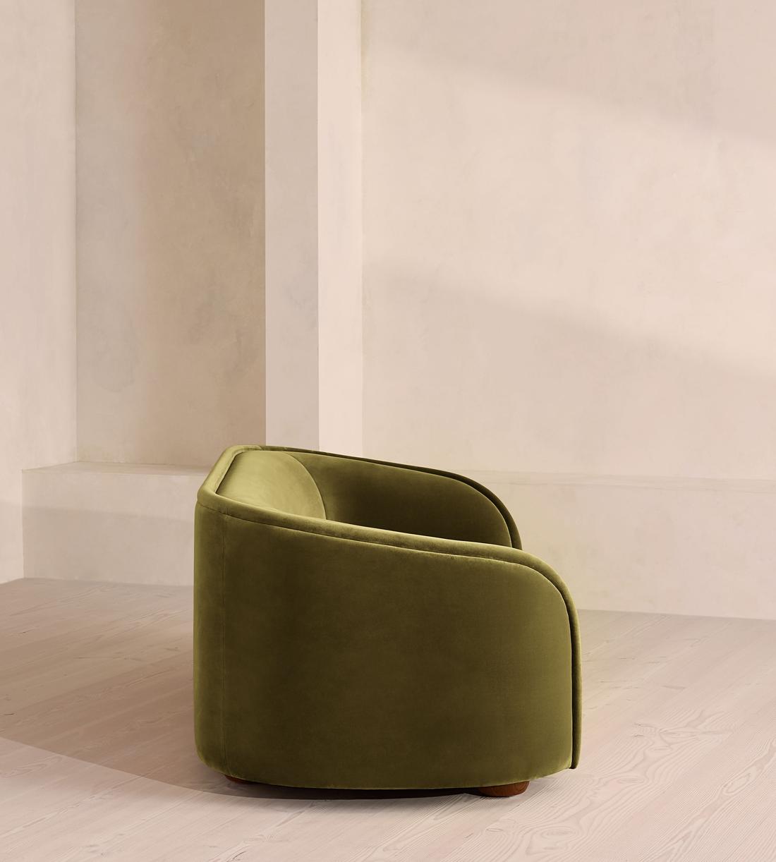 Conall Three Seater Sofa - Velvet - Olive - US - Images - Image 3