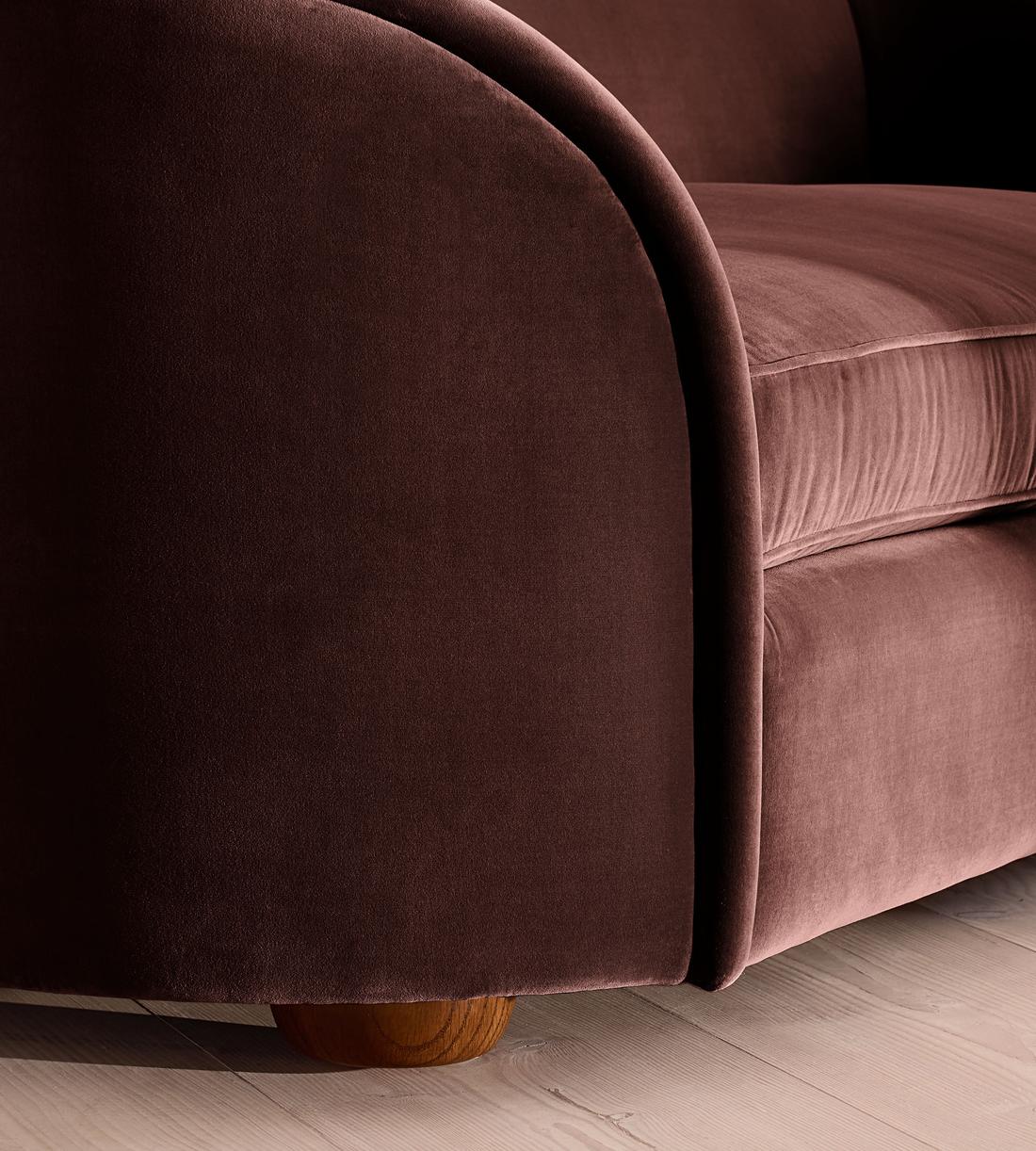 Conall Three Seater Sofa - Velvet - Aubergine - US - Images - Image 6