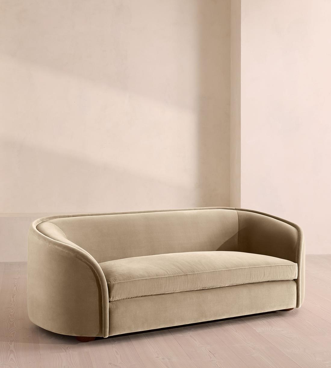 Conall Three Seater Sofa - Velvet - Oyster - US - Listing - Image 1