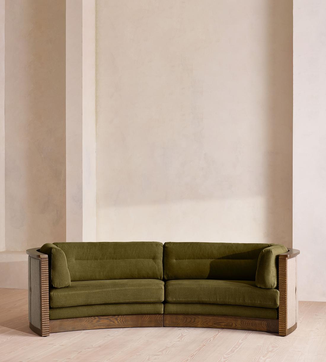 Belmont Sofa - Three Seater - Linen - Olive - UK - Listing - Image 2