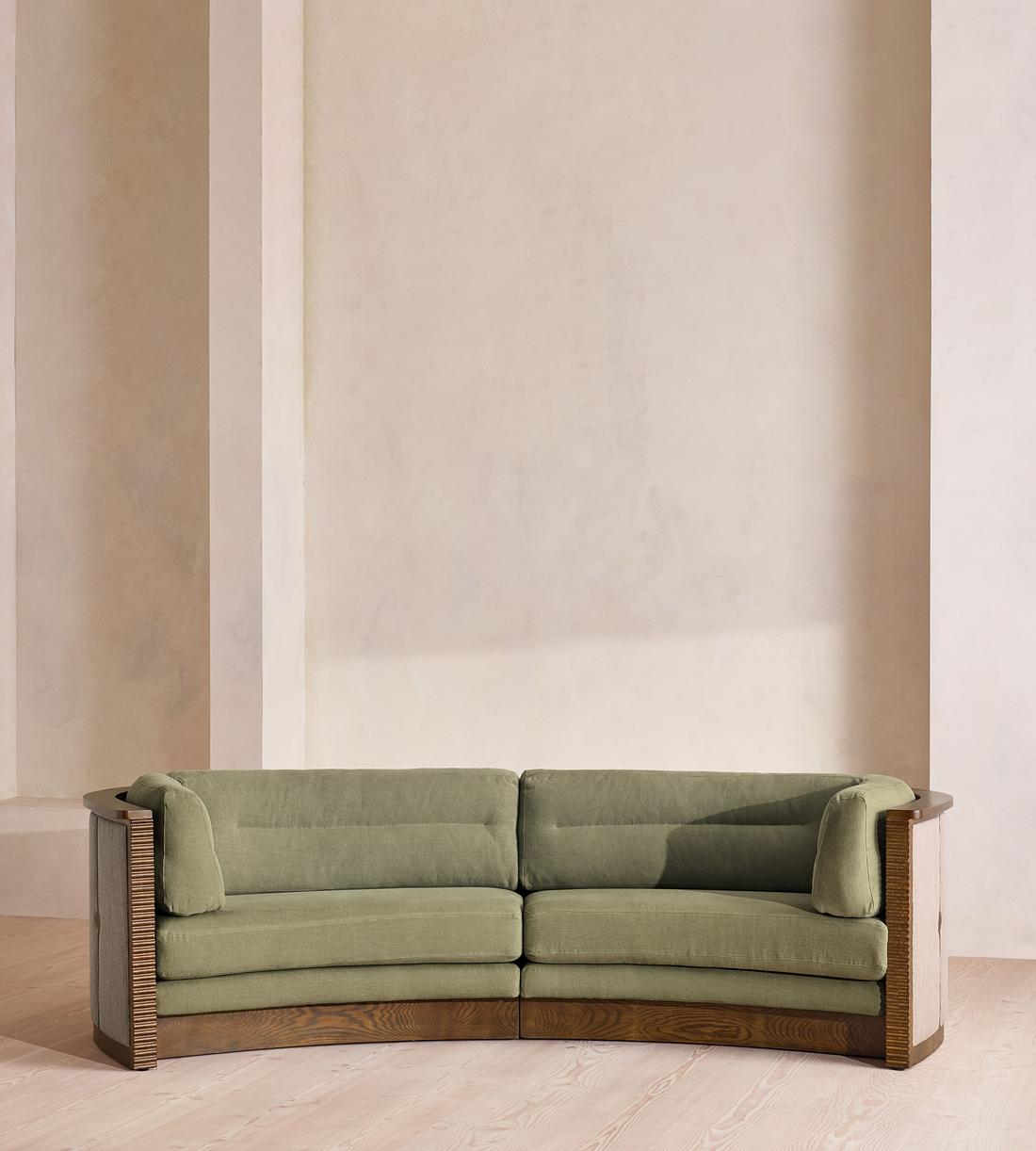 Belmont Sofa - Three Seater - Linen - Sage - UK - Listing - Image 2