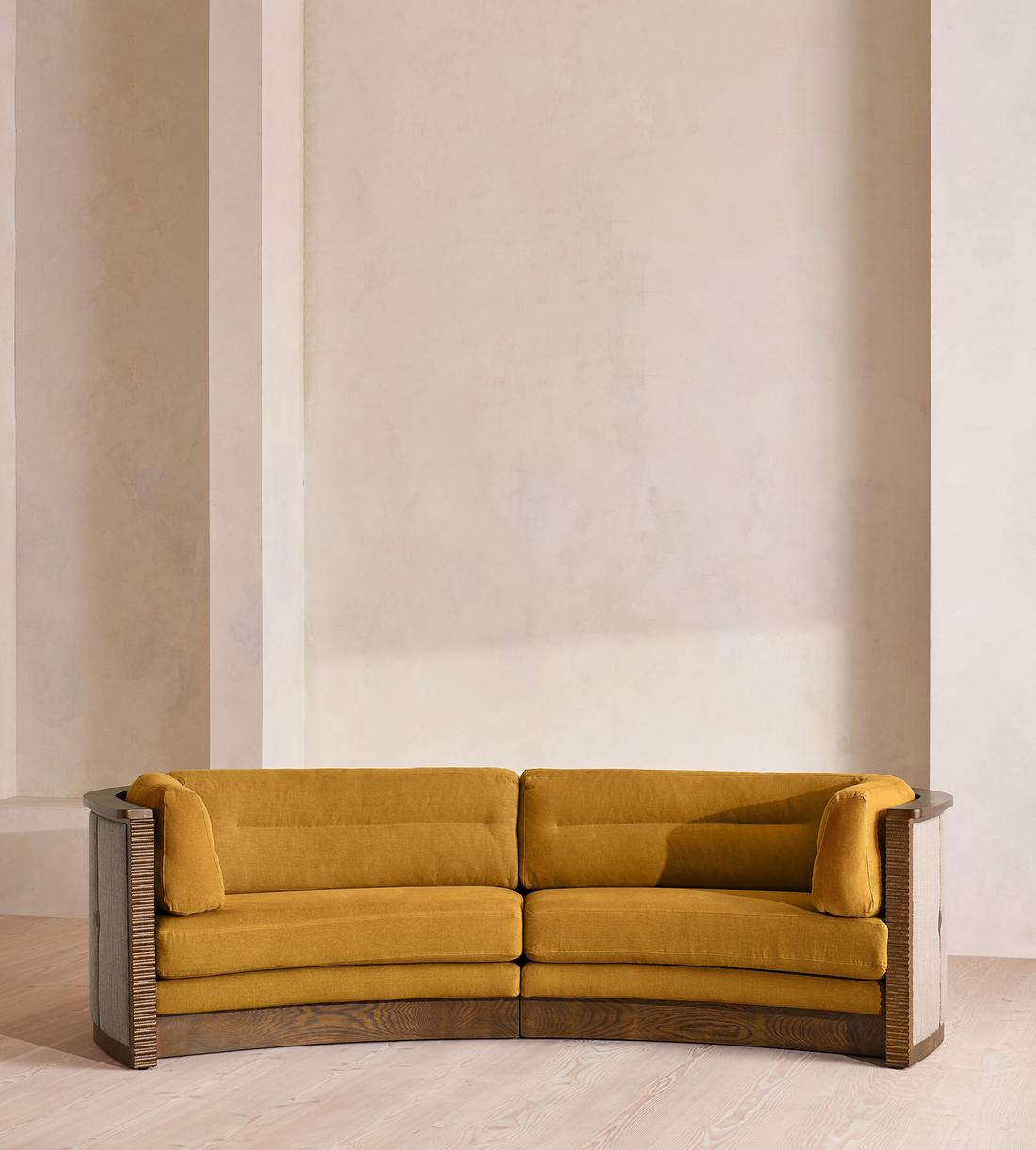 Belmont Sofa - Three Seater - Linen - Turmeric - US - Listing - Image 2