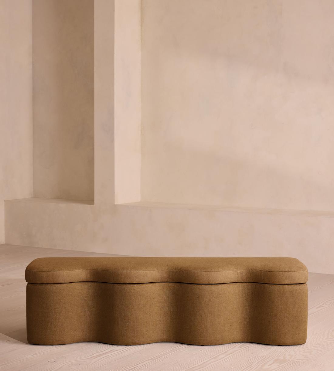 Eli Storage Bench - Linen - Ochre - Listing - Image 2