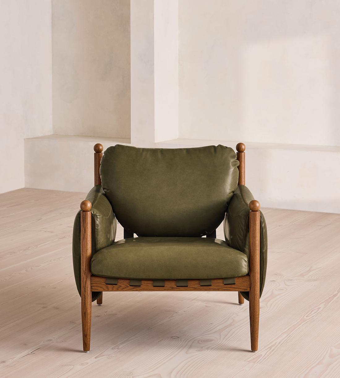 Casper Armchair - Leather - Moss - US - Listing - Image 3