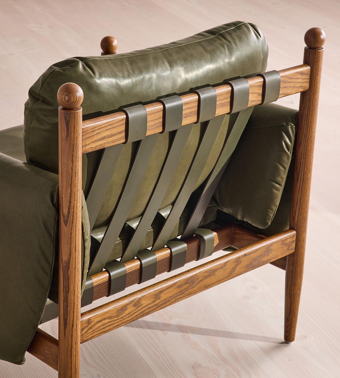 Casper Armchair - Leather - Moss - US - Images - Image 7