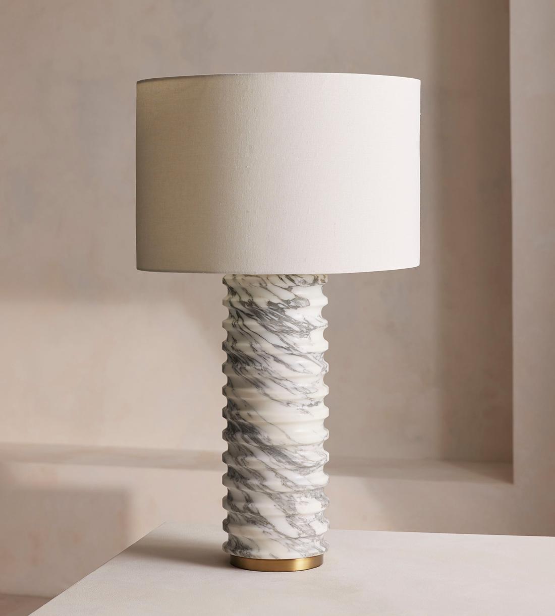 Casper Table Lamp - Arabescato Corchia - Listing - Image 1