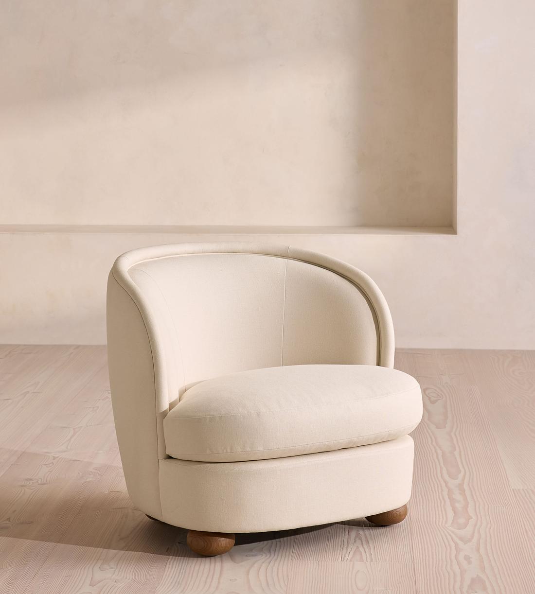 Blair Tub Armchair - Natural Linen - UK - Listing - Image 2