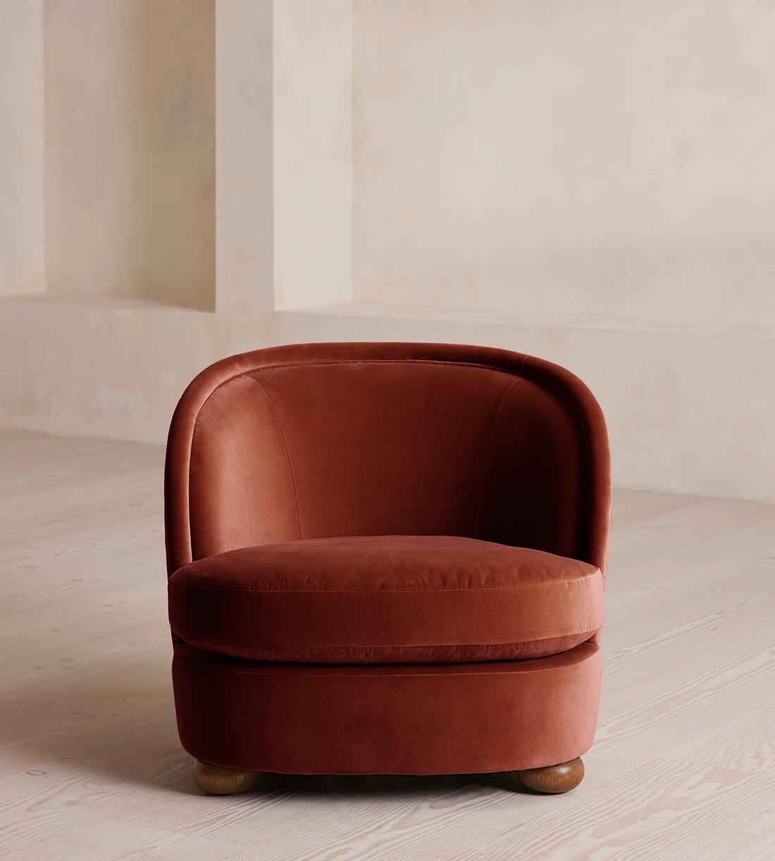 Blair Tub Armchair - Velvet - Rust - UK - Listing - Image 2