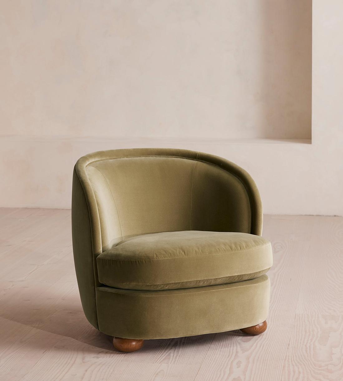 Blair Tub Armchair - Velvet - Lichen - US - Listing - Image 1