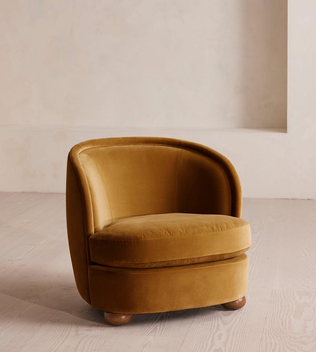 Blair Tub Armchair - Velvet - Mustard - US - Listing - Image 3