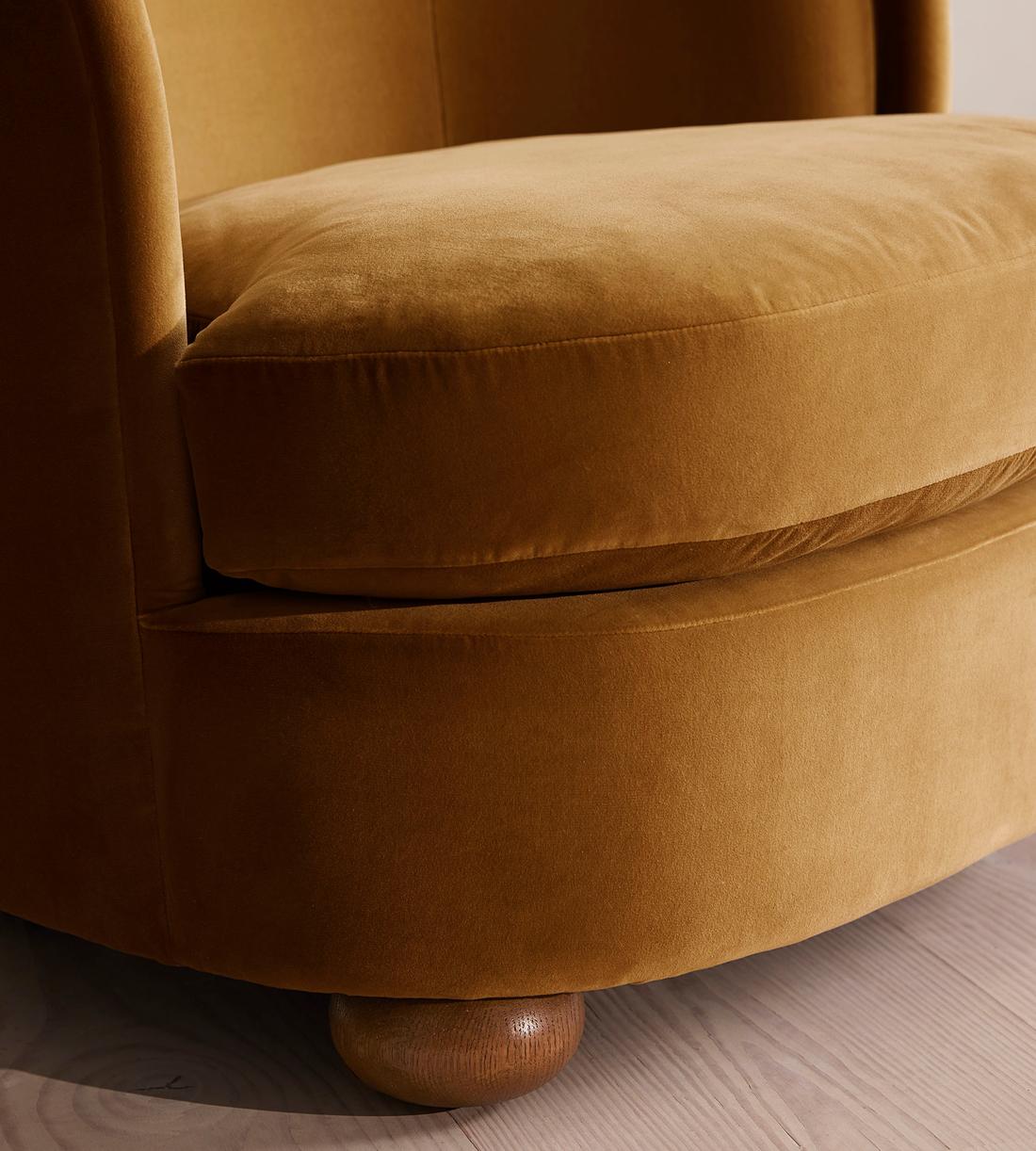 Blair Tub Armchair - Velvet - Mustard - US - Images - Image 7