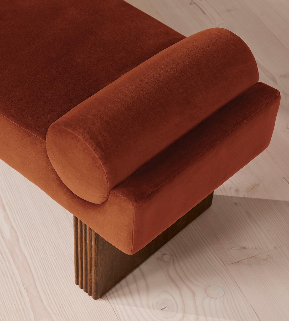 Esther Bench - Velvet - Rust - US - Images - Image 4