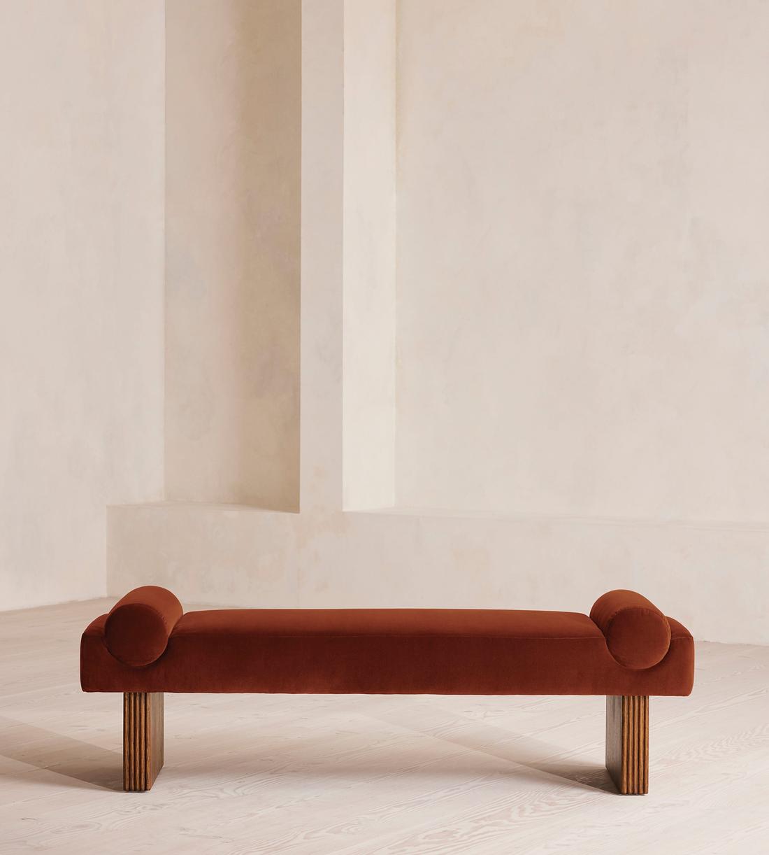 Esther Bench - Velvet - Rust - US - Listing - Image 2
