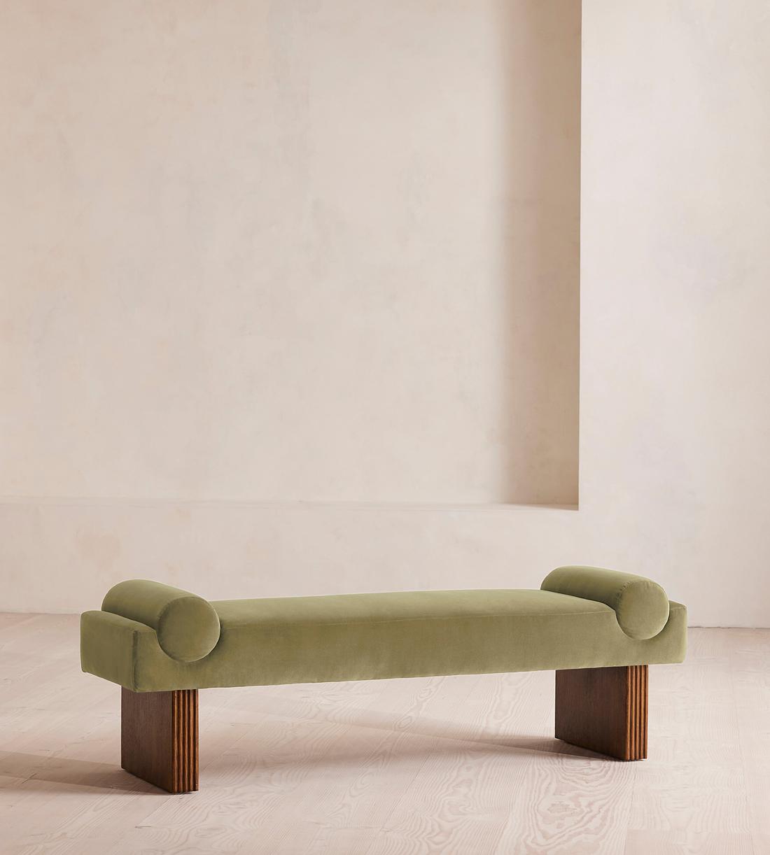 Esther Bench - Velvet - Lichen - US - Listing - Image 1