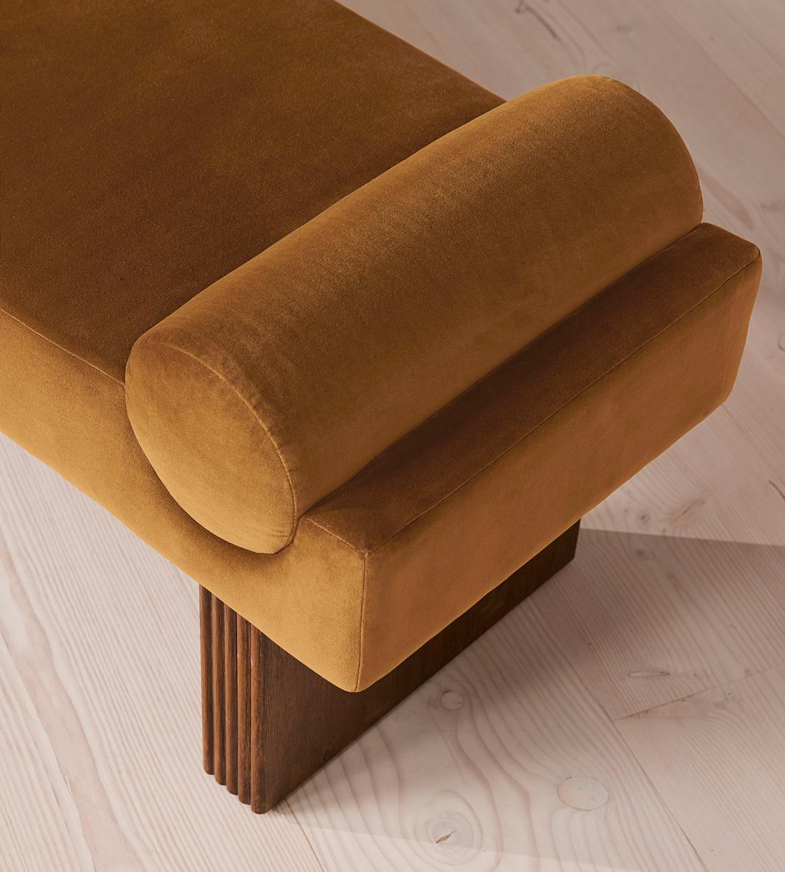 Esther Bench - Velvet - Mustard - Images - Image 4