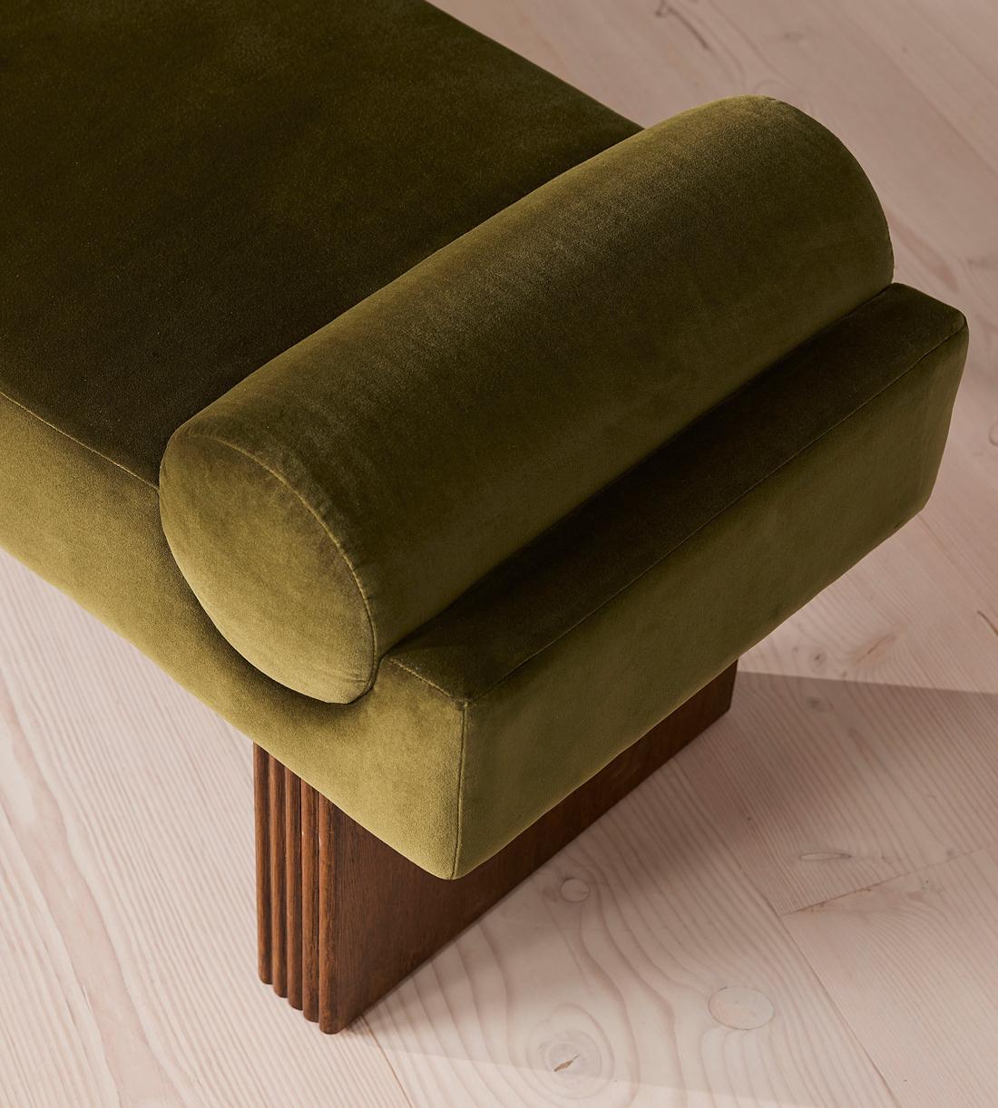 Esther Bench - Velvet - Olive - US - Images - Image 4