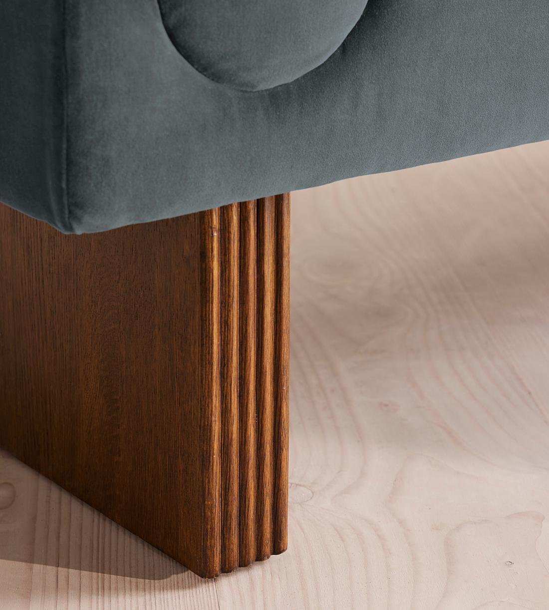 Esther Bench - Velvet - Grey Blue - US - Images - Image 5