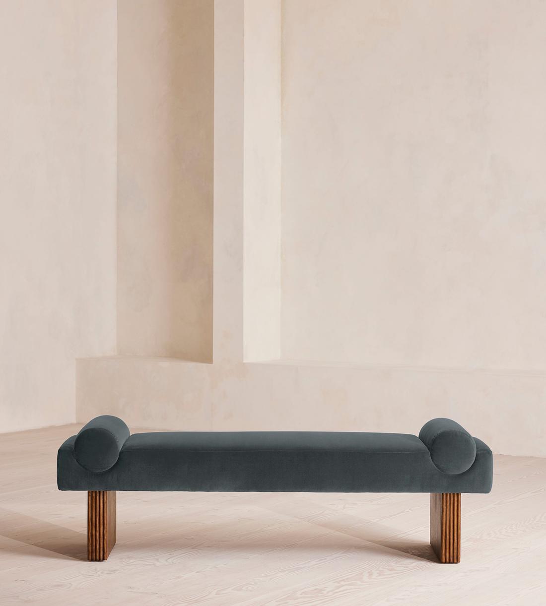 Esther Bench - Velvet - Grey Blue - US - Listing - Image 2