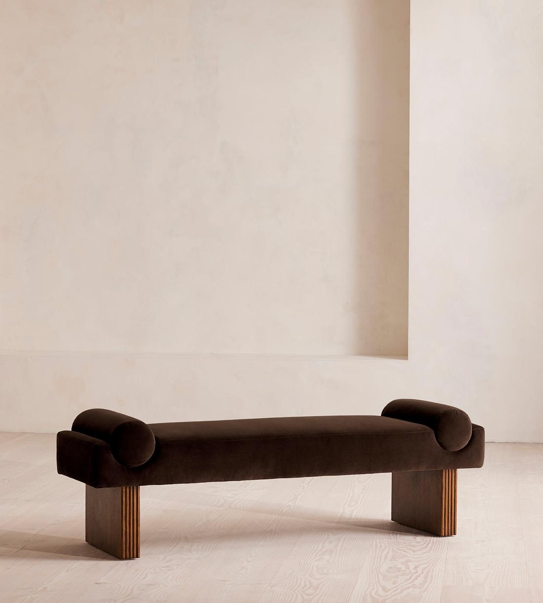 Esther Bench Velvet - Chocolate - US - Listing - Image 1