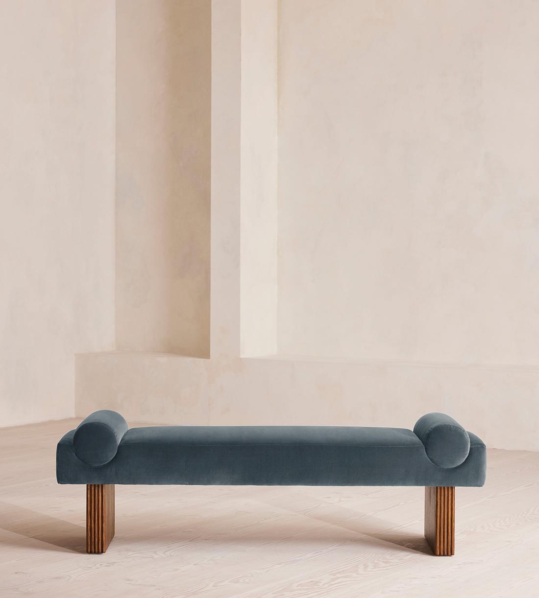 Esther Bench - Velvet - Grey Blue - UK - Listing - Image 2