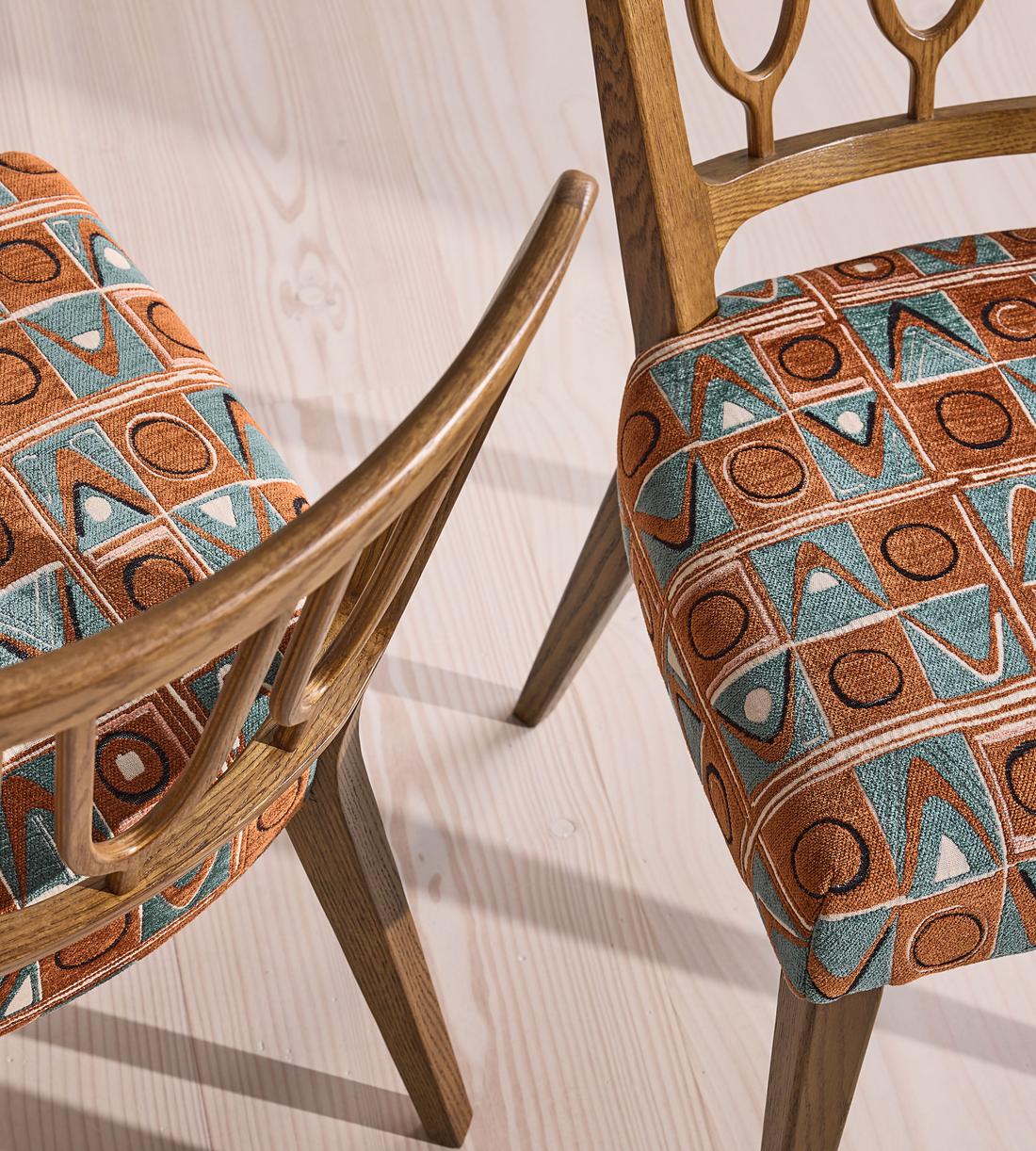 Leonie - Pair of Armless Dining Chair - Lumi Jacquard - Images - Image 6
