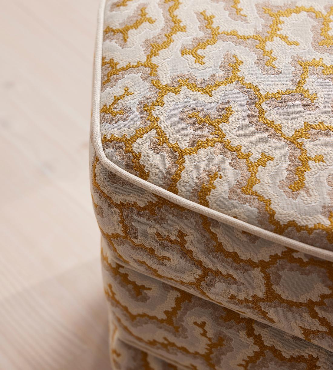 Lyla Footstool - Lophelia Jacquard - Pink - Images - Image 5