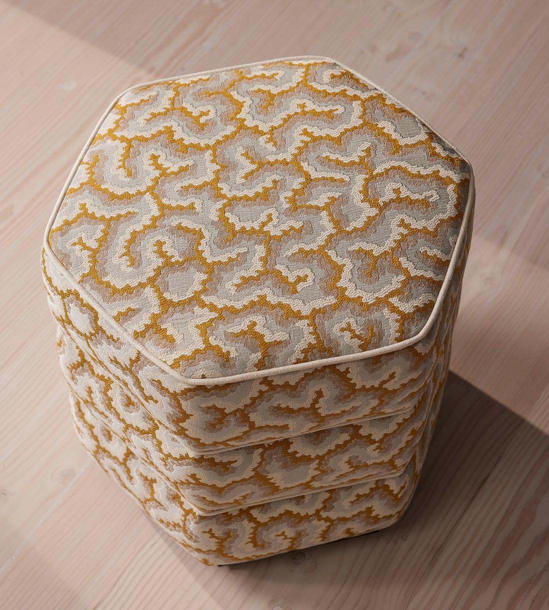 Lyla Footstool - Lophelia Jacquard - Pink - Listing - Image 3