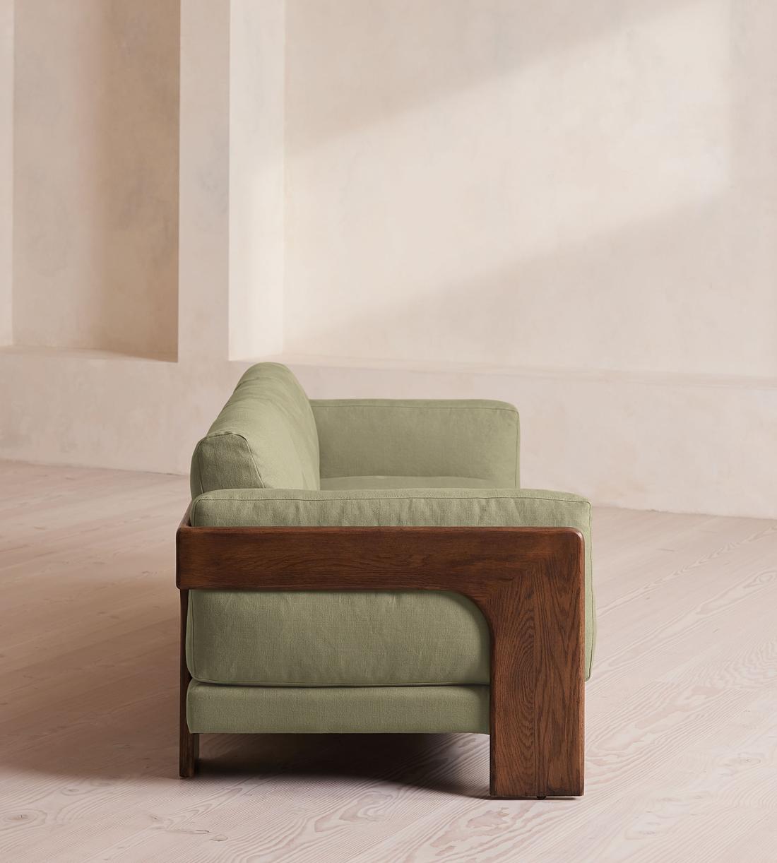 Marcia Three Seater Sofa - Linen - Sage - Images - Image 3