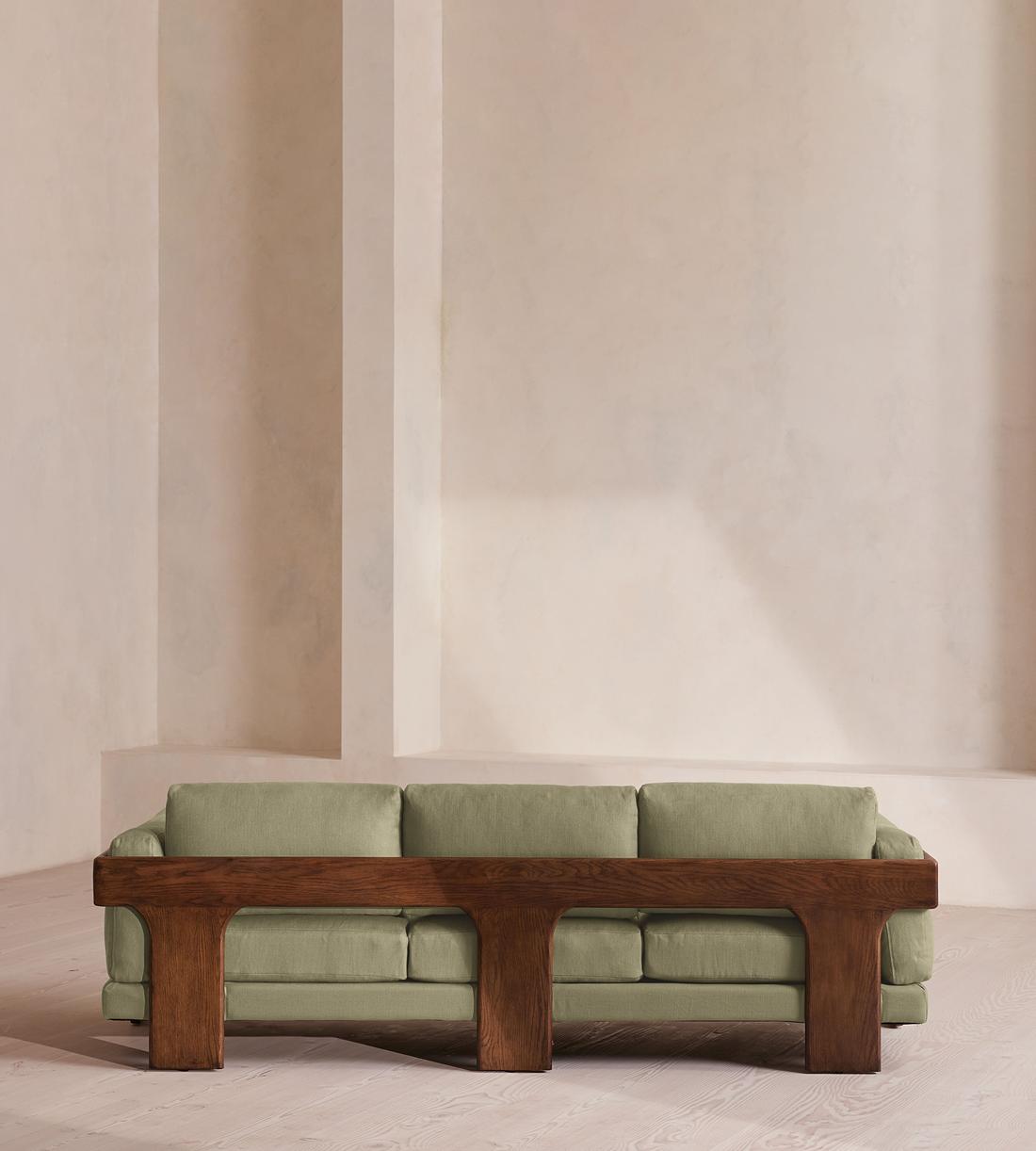 Marcia Three Seater Sofa - Linen - Sage - Images - Image 4