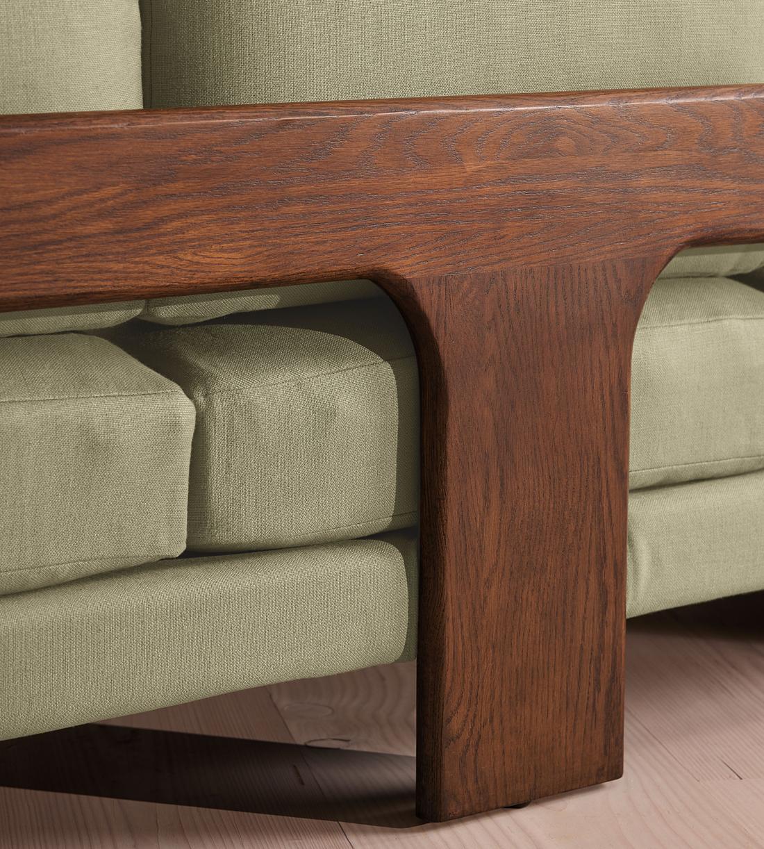Marcia Three Seater Sofa - Linen - Sage - Images - Image 5