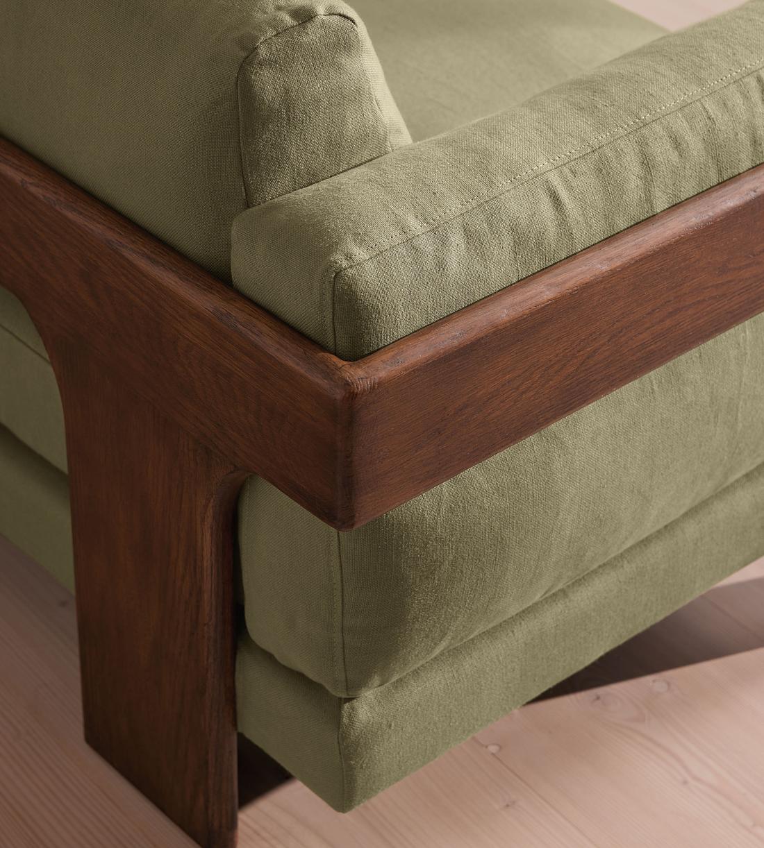 Marcia Three Seater Sofa - Linen - Sage - US - Images - Image 5