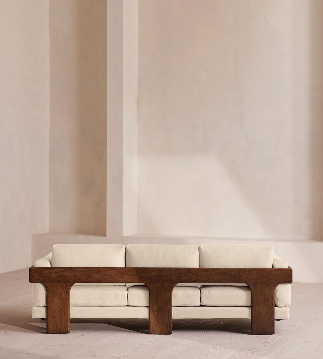 Marcia Three Seater Sofa - Linen - Bisque - Images - Image 4
