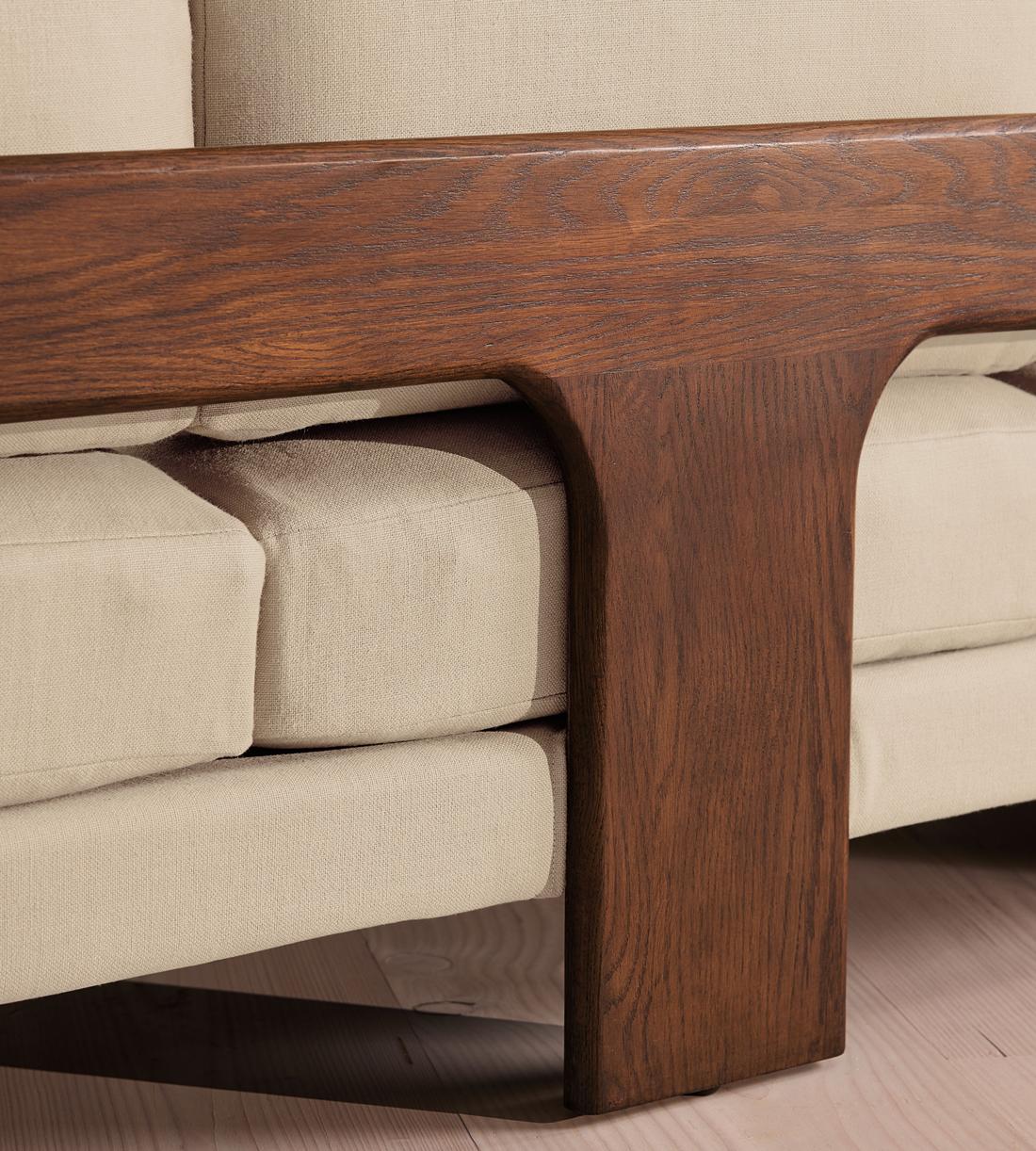 Marcia Three Seater Sofa - Linen - Bisque - Images - Image 5