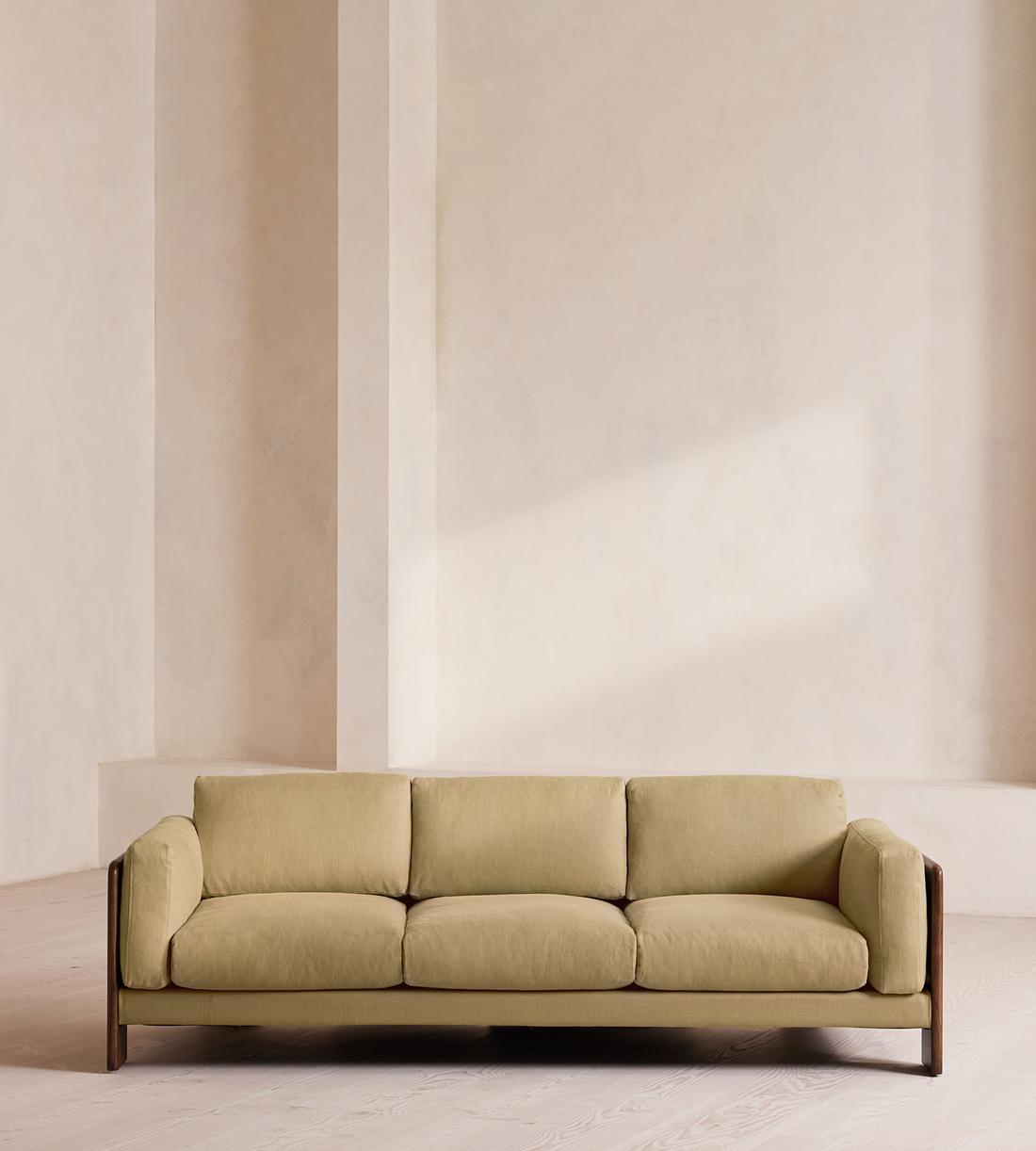 Marcia Three Seater Sofa - Linen - Wheat - Listing - Image 3