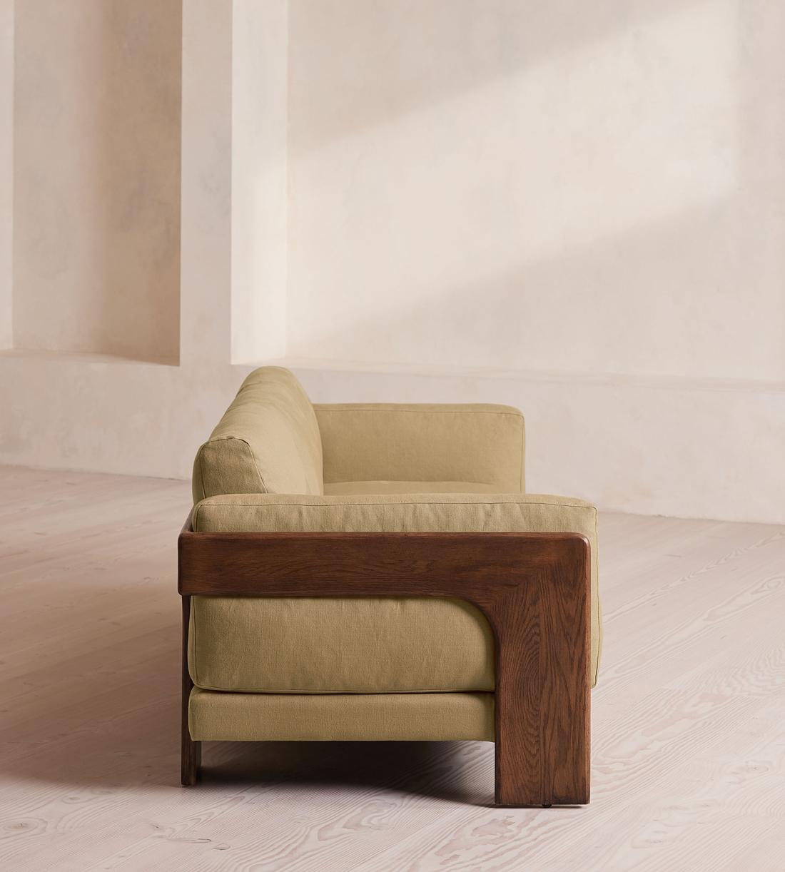 Marcia Three Seater Sofa - Linen - Wheat - Images - Image 4