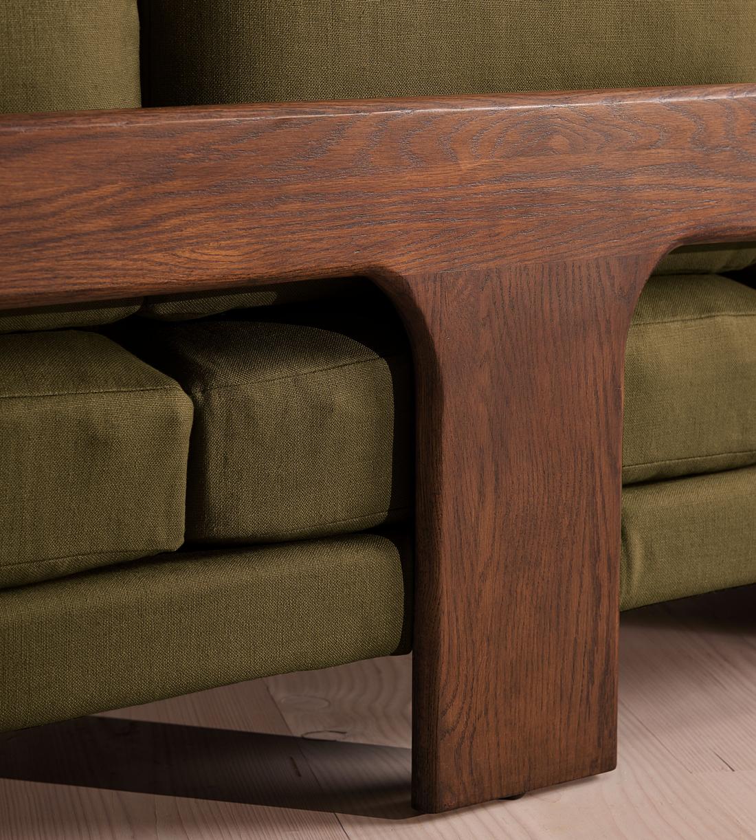 Marcia Three Seater Sofa - Linen - Olive - US - Images - Image 5