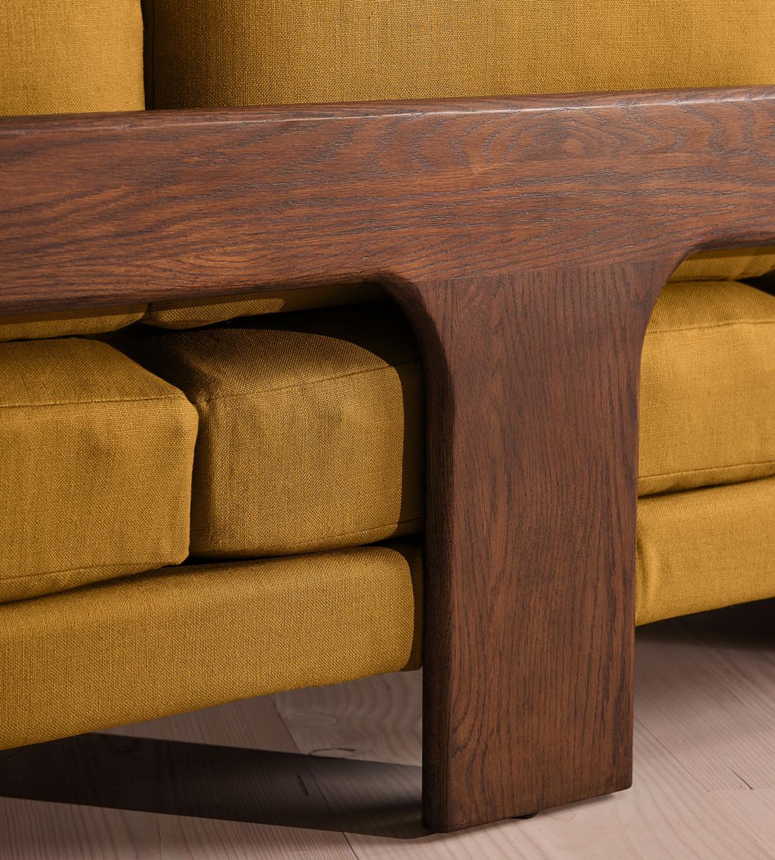 Marcia Three Seater Sofa - Linen - Turmeric - UK - Images - Image 5