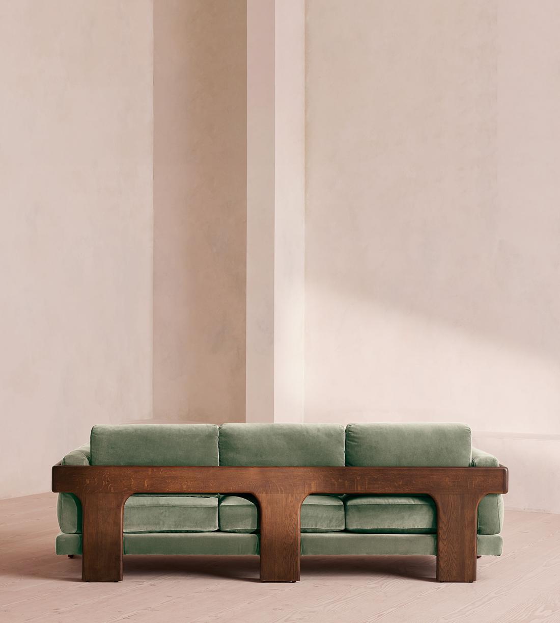 Marcia Three Seater Sofa - Seafoam Velvet - US - Images - Image 4