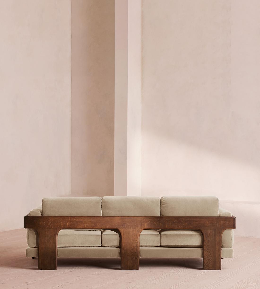 Marcia Three Seater Sofa - Oyster Velvet - US - Images - Image 4