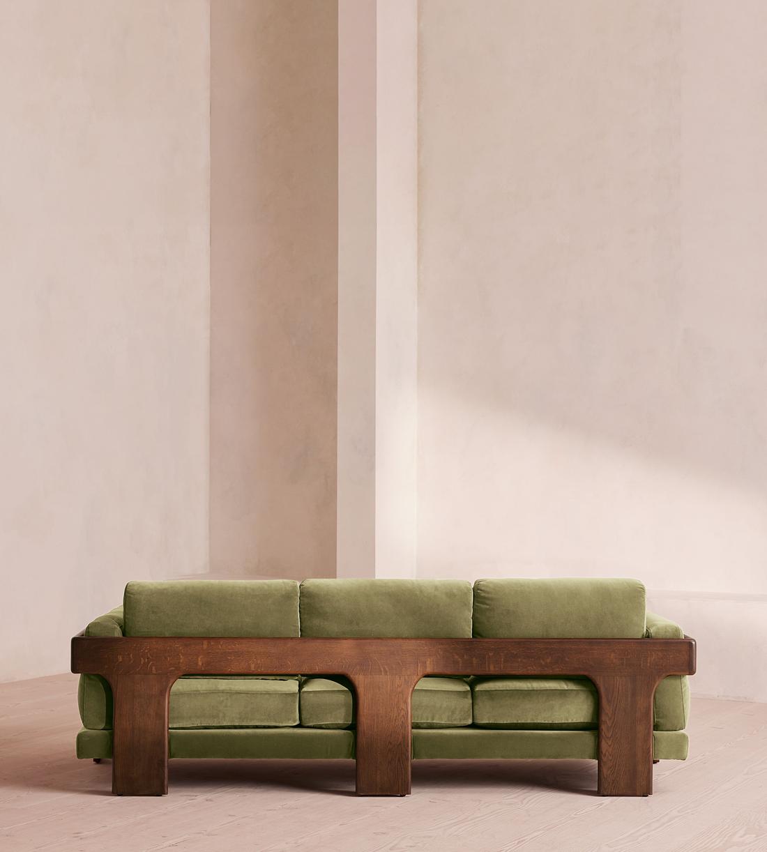 Marcia Three Seater Sofa - Velvet - Lichen - US - Images - Image 4