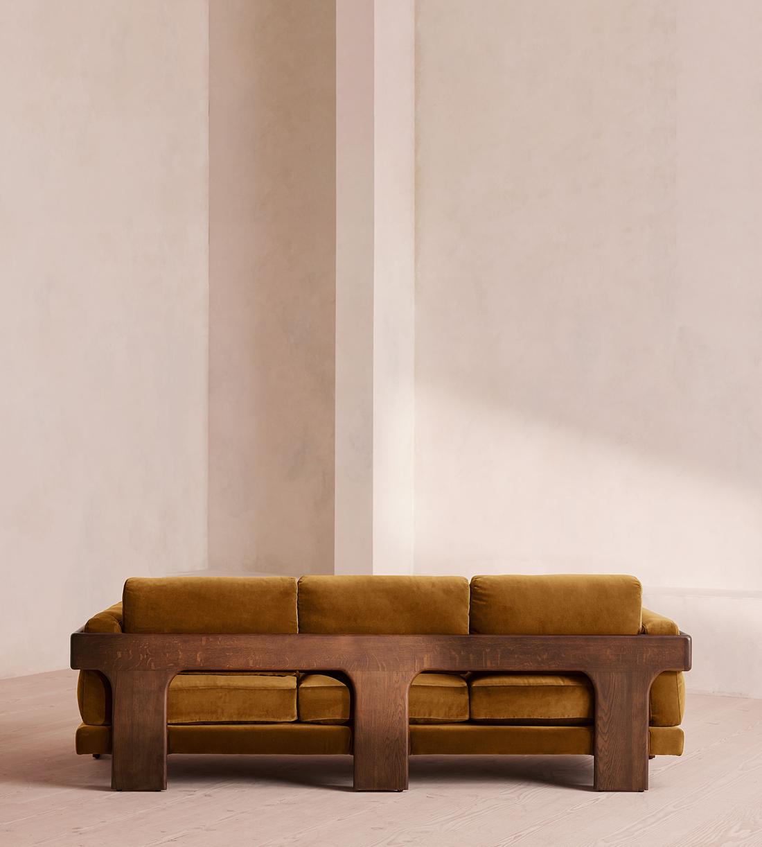 Marcia Three Seater Sofa - Velvet - Mustard - US - Images - Image 4