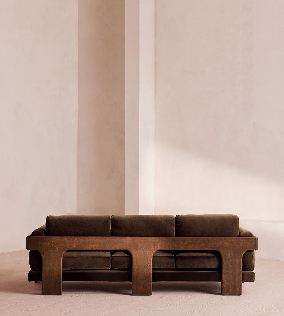 Marcia Three Seater Sofa - Velvet - Chocolate Brown - US - Images - Image 4