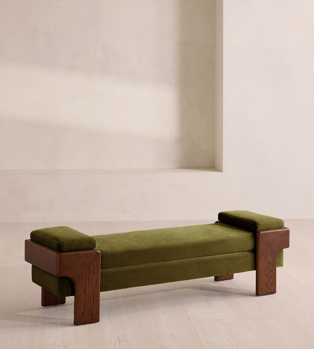Marcia Bench - Velvet - Olive - US - Listing - Image 1