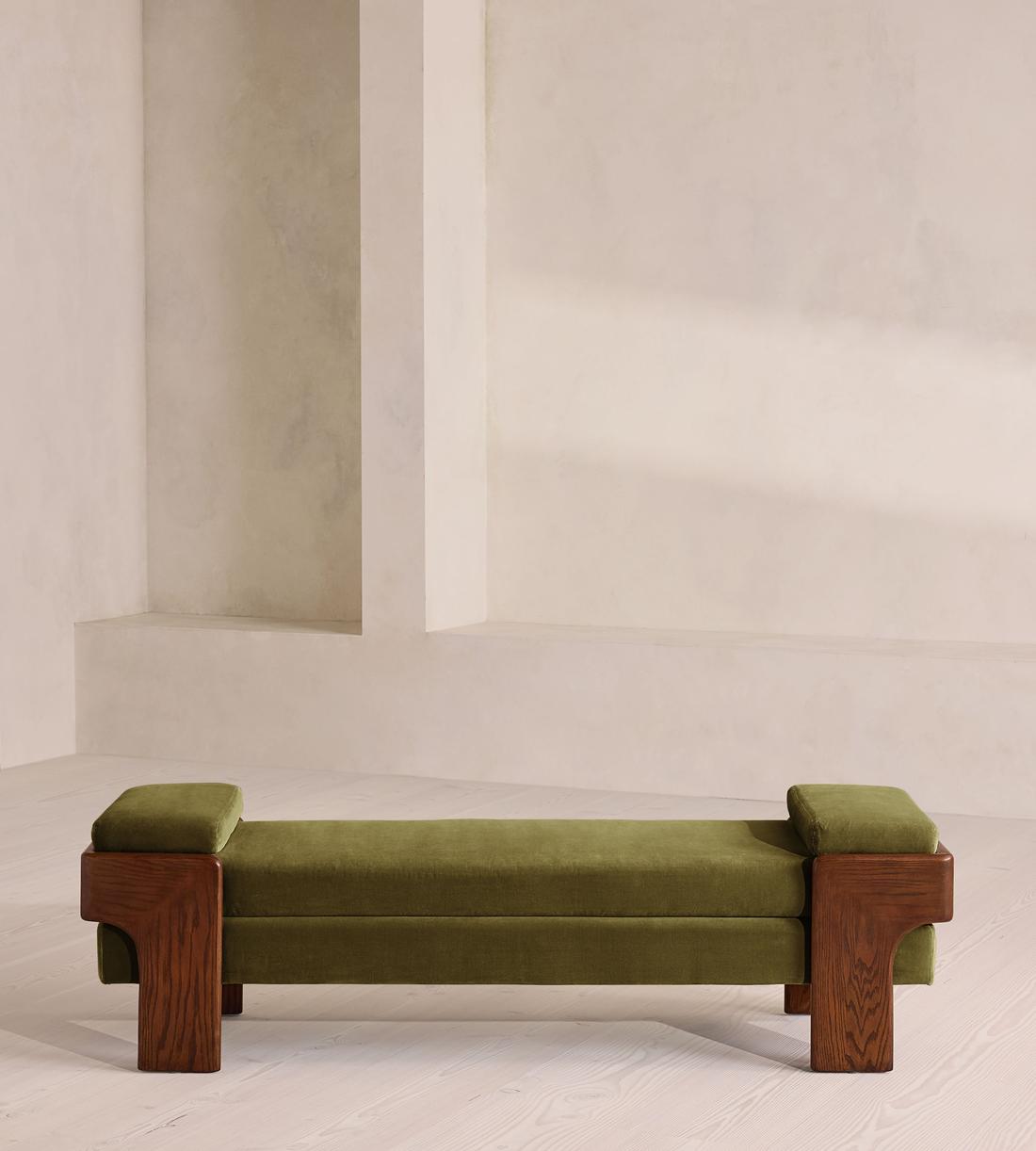 Marcia Bench - Velvet - Olive - US - Listing - Image 2