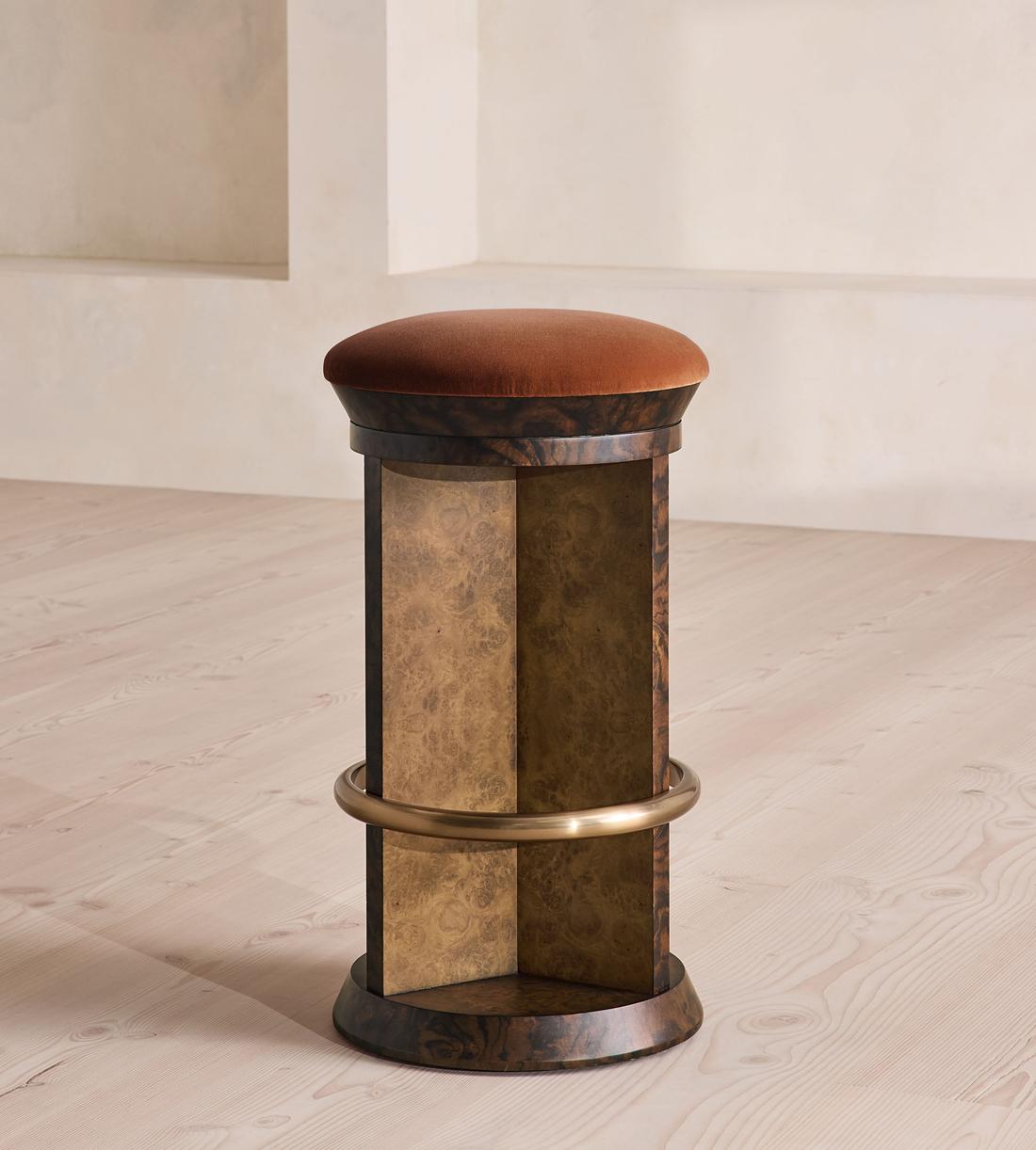 Rafaella Barstool - Velvet - Cinnamon - UK - Listing - Image 1