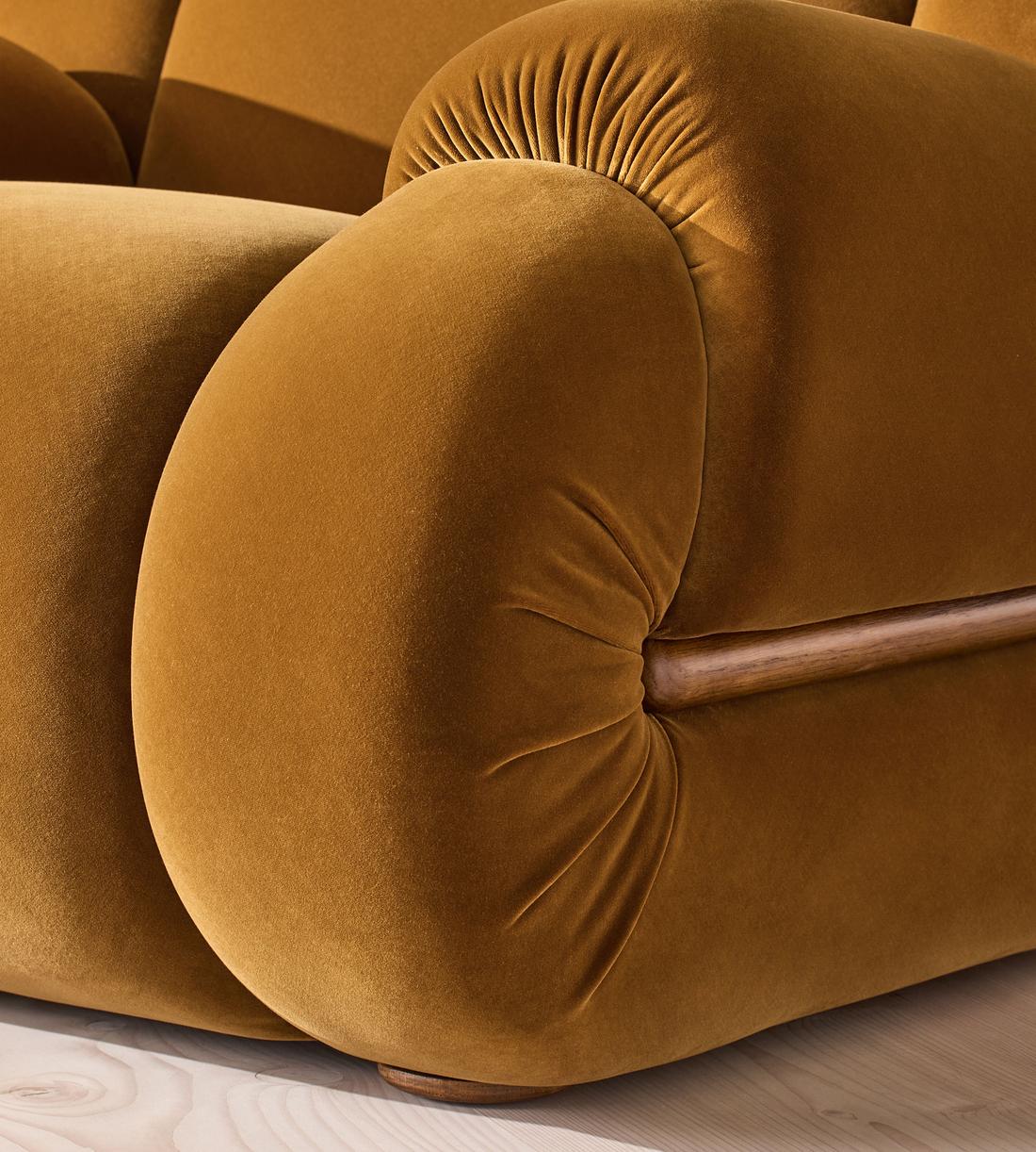 Umbria Armchair - Velvet - Mustard - US - Images - Image 8